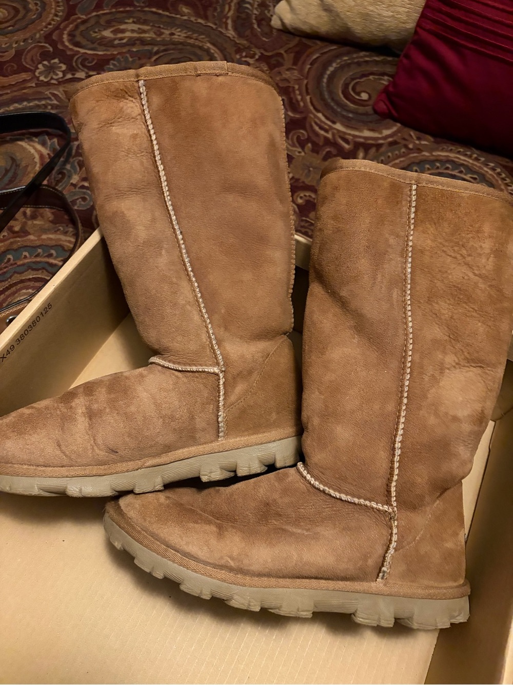 UGG Tall Suede Winter Boots - Chestnut